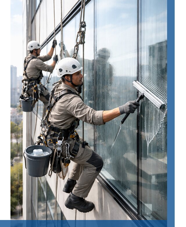 Мойка окон альпинистами в Уссурийске от 4640 р. | ВЫСОТНИК-Сср