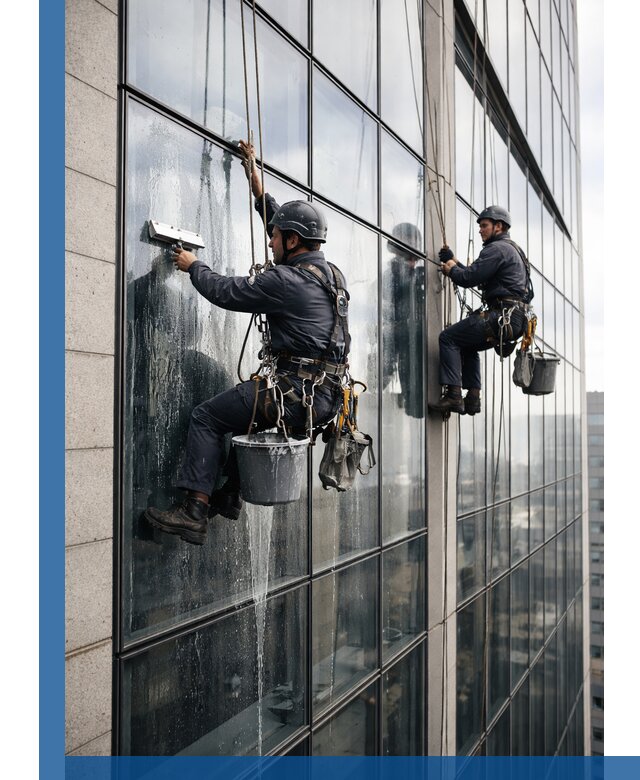 Профессиональная мойка стеклянных фасадов зданий в Уссурийске