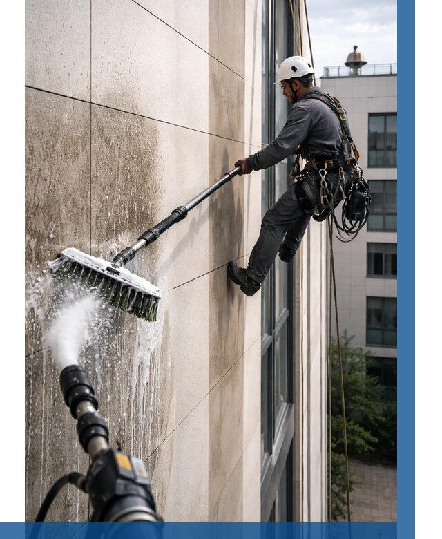 Мойка фасада из керамогранита в Уссурийске от 309 р. | ВЫСОТНИК-Сср