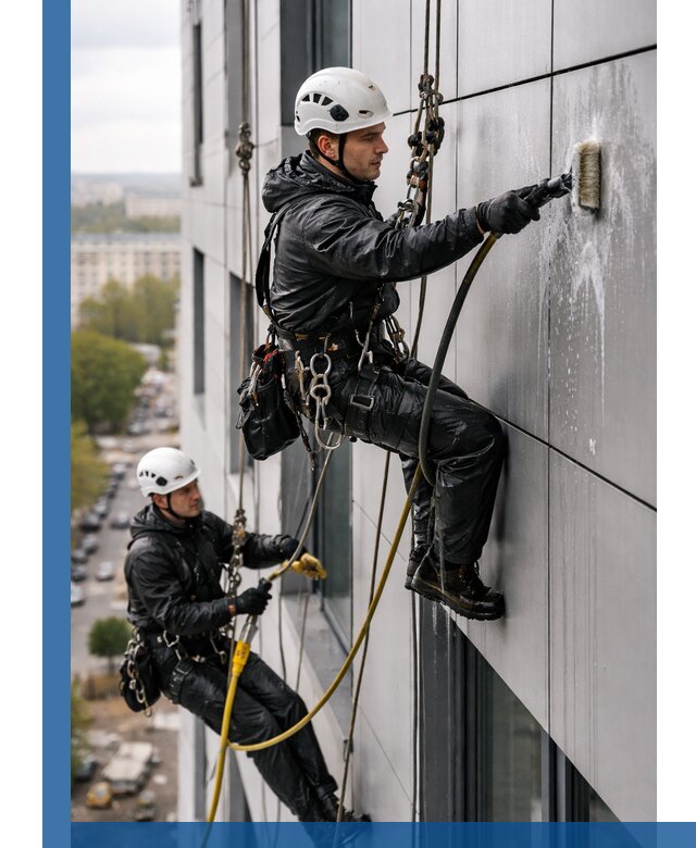 Профессиональная мойка фасада из композита в Уссурийске