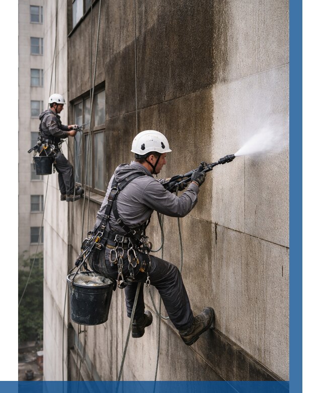 Очистка фасада от копоти в Уссурийске от 258 р. | ВЫСОТНИК-Сср