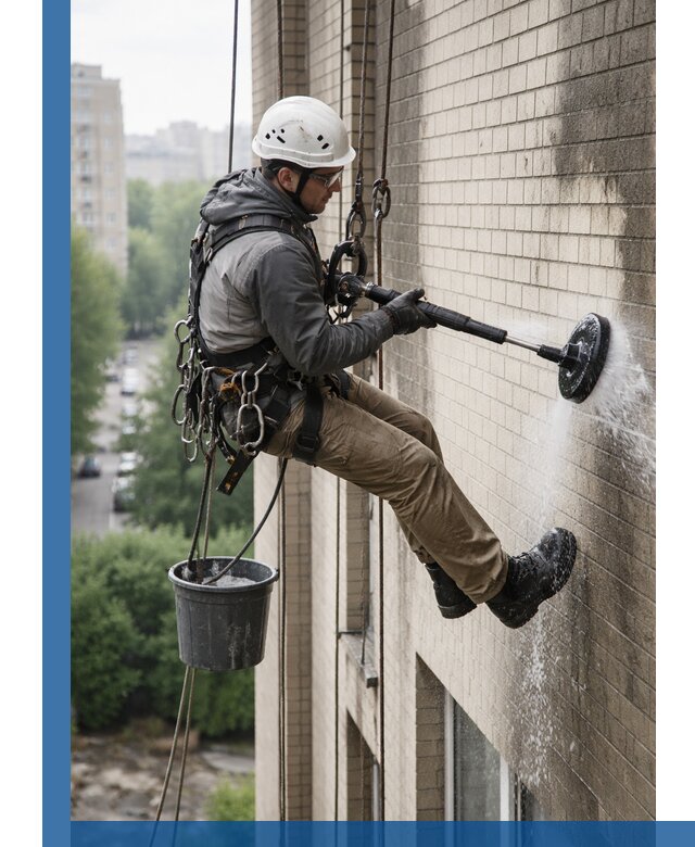 Очистка фасада от копоти в Уссурийске профессионально и безопасно