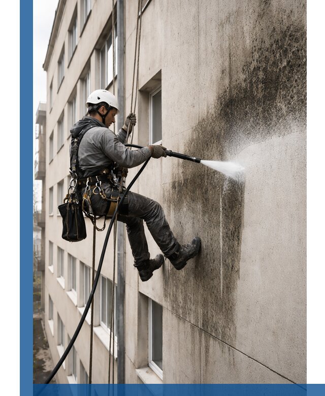 Профессиональная очистка фасадов от плесени в Уссурийске