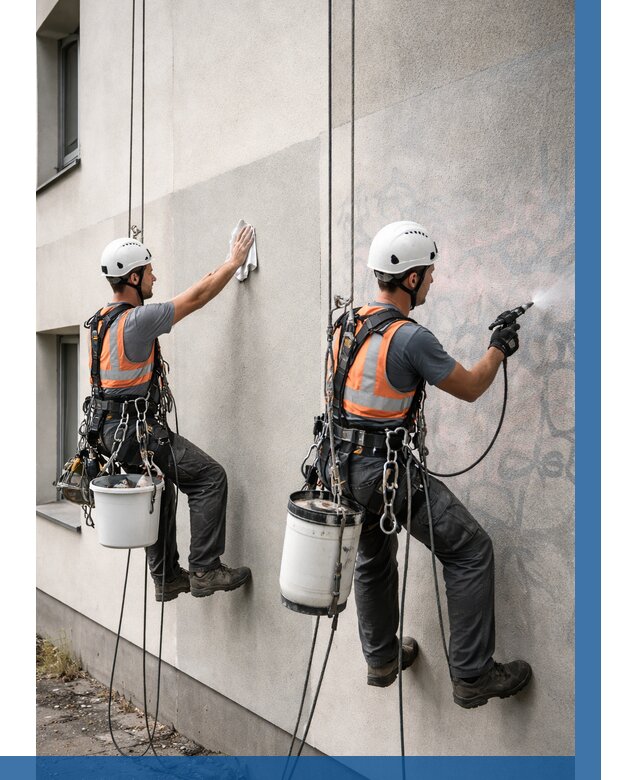 Антиграффити покрытие фасада в Уссурийске от 619 р. | ВЫСОТНИК-Сср