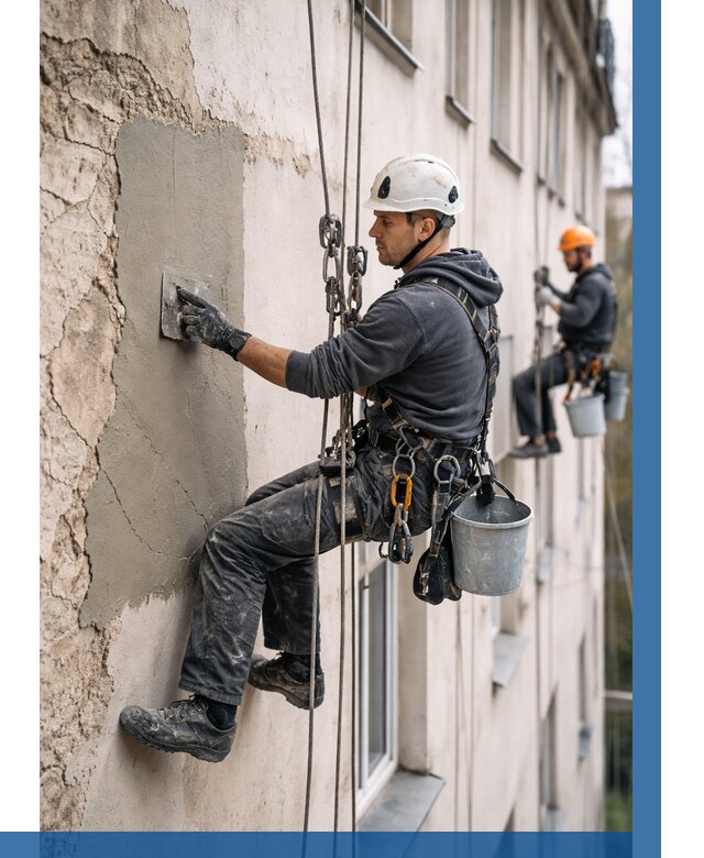 Восстановление штукатурки фасада в Уссурийске от 1237 р. | ВЫСОТНИК-Сср