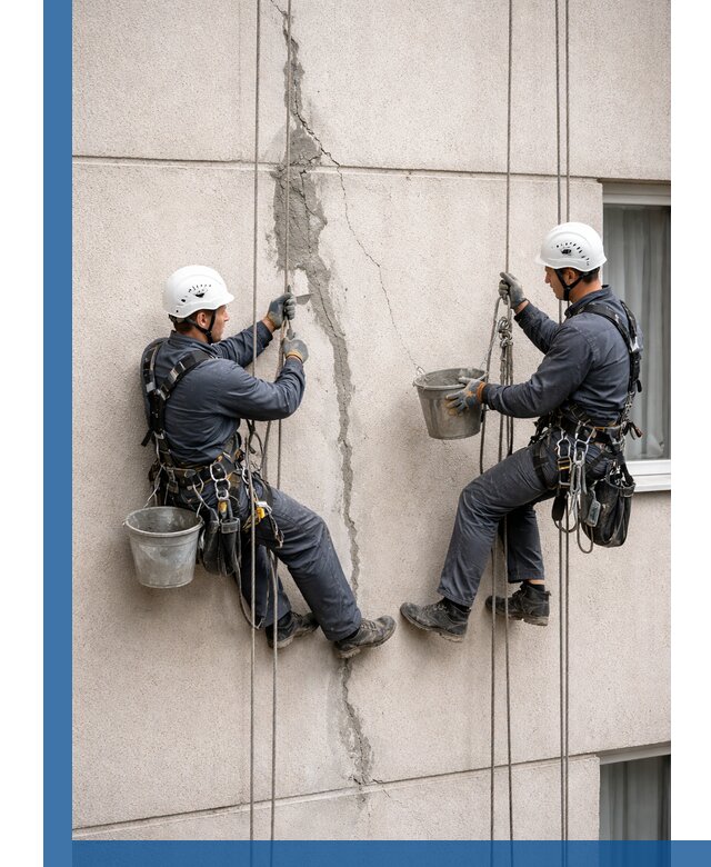 Заделка трещин на фасаде в Уссурийске с гарантийным ремонтом