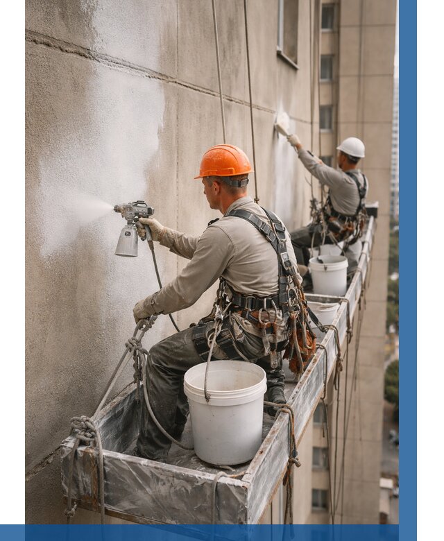 Грунтовка фасада на высоте в Уссурийске от 124 р. | ВЫСОТНИК-Сср