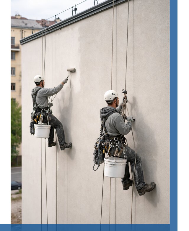 Покраска оштукатуренного фасада в Уссурийске от 330 р. | ВЫСОТНИК-Сср