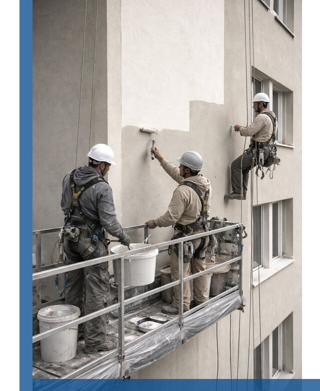 Покраска оштукатуренного фасада в Уссурийске под ключ с гарантией