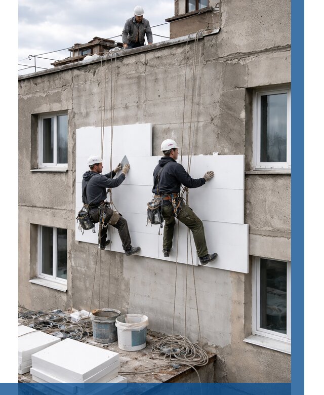 Утепление фасада пенополистиролом в Уссурийске от 1856 р. | ВЫСОТНИК-Сср