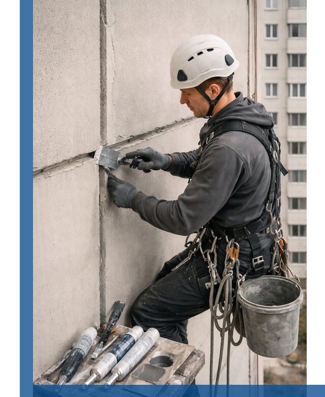 Ремонт межпанельных швов в Уссурийске герметизация и восстановление