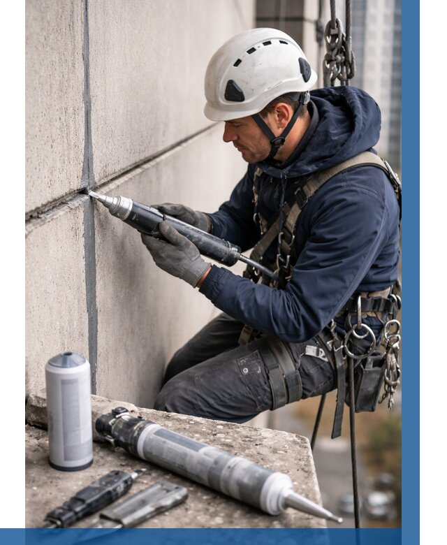 Вторичная герметизация швов в Уссурийске от 464 р. | ВЫСОТНИК-Сср