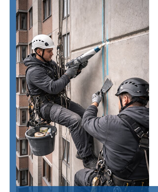 Вторичная герметизация швов фасада и кровли в Уссурийске