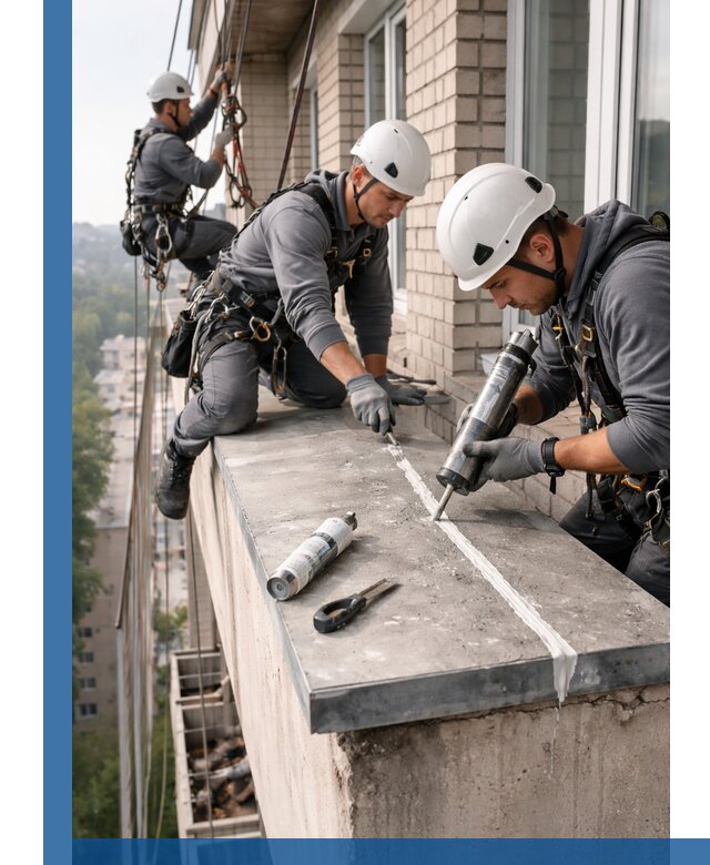 Герметизация балконного козырька в Уссурийске профессионально