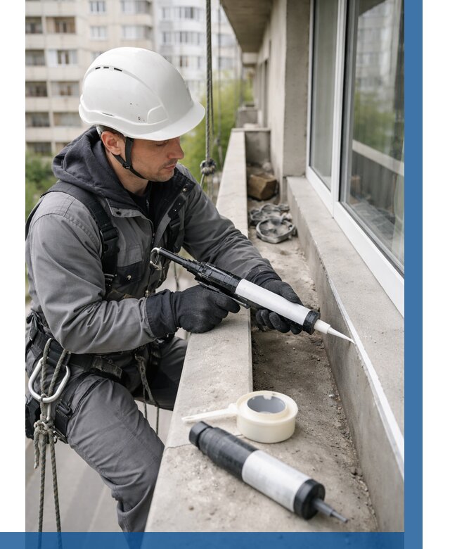 Герметизация швов лоджии в Уссурийске от 4640 р. | ВЫСОТНИК-Сср