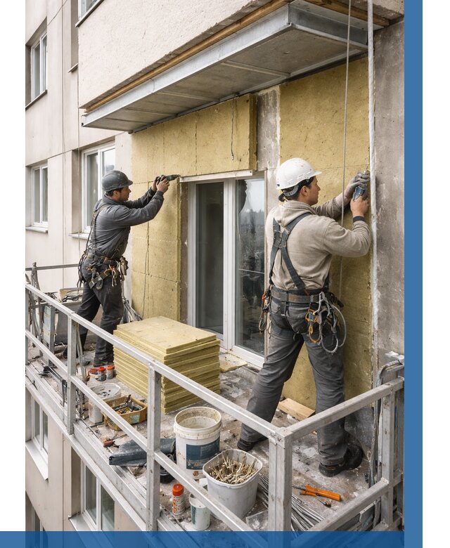 Утепление балкона снаружи в Уссурийске от 1650 р. под ключ ВЫСОТНИК-Сср