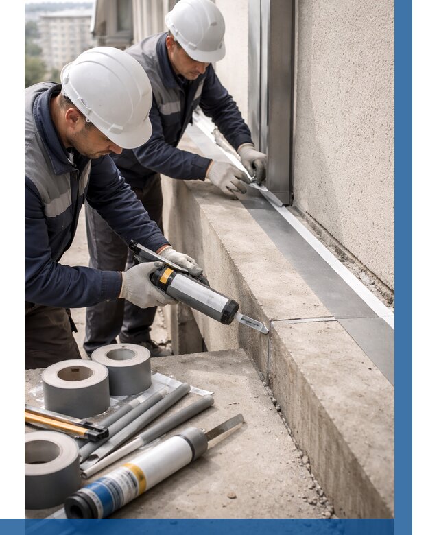 Герметизация примыкания балкона в Уссурийске от 4640 р. | ВЫСОТНИК-Сср