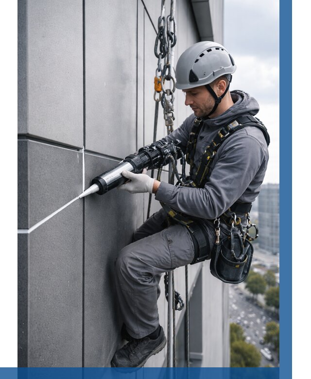 Герметизация стыков фасадных панелей в Уссурийске от 6702 р.| ВЫСОТНИК-Сср