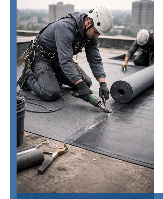 Ремонт мягкой кровли в Уссурийске с выездом промальпинистов
