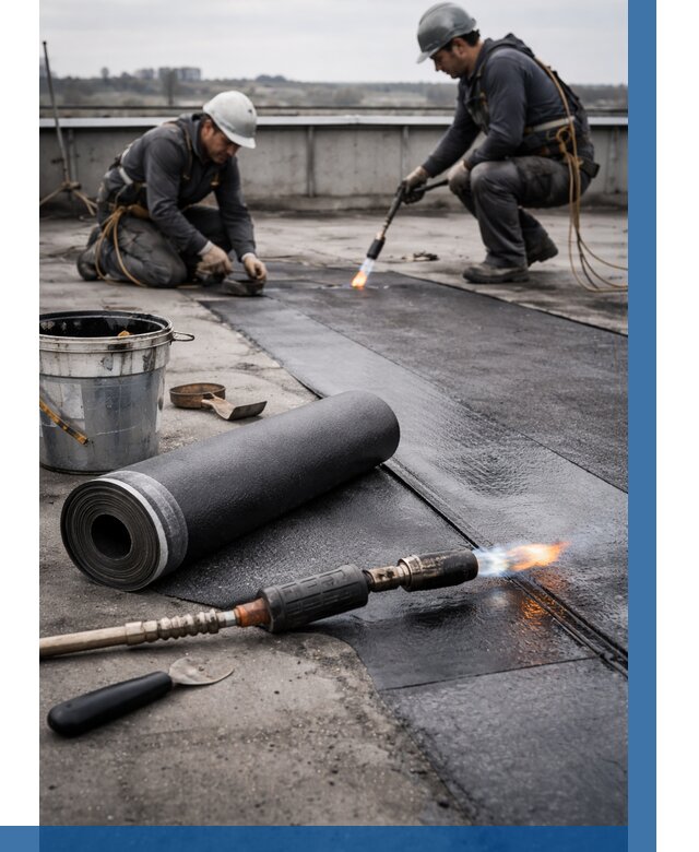 Ремонт рулонной кровли в Уссурийске от 670 р. | ВЫСОТНИК-Сср