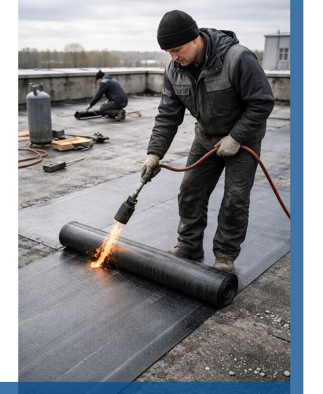 Ремонт наплавляемой кровли в Уссурийске от 722 р. | ВЫСОТНИК-Сср