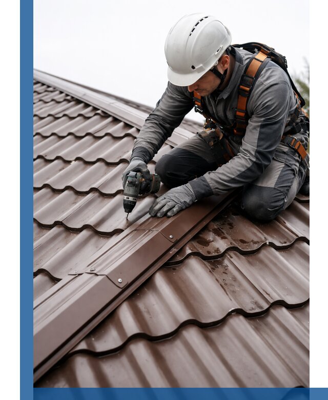 Ремонт металлочерепицы на крыше в Уссурийске профессионально