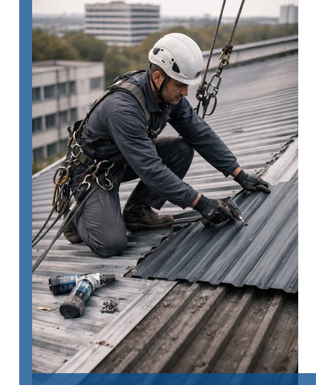 Ремонт профнастила на кровле в Уссурийске, работы под ключ