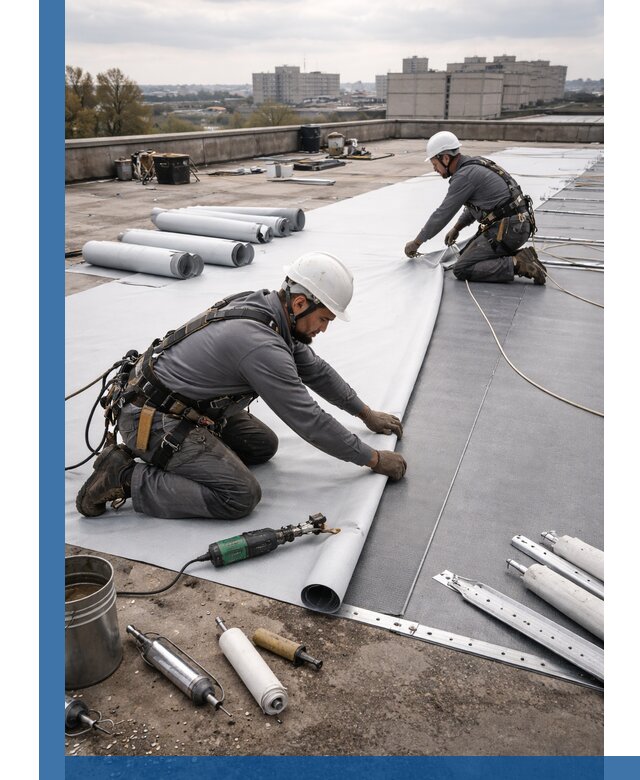 Монтаж мембранной кровли в Уссурийске для промышленных зданий