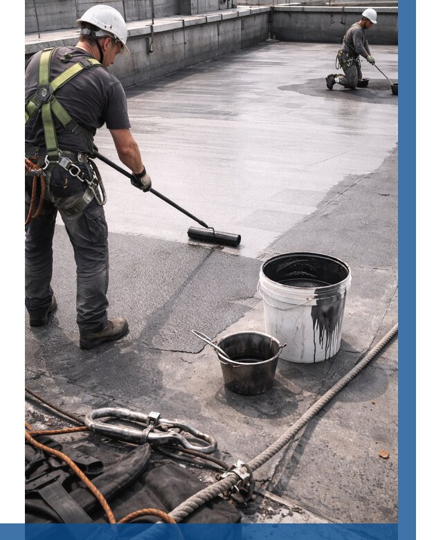 Гидроизоляция кровли жидкой резиной в Уссурийске от 516 р. | ВЫСОТНИК-Сср