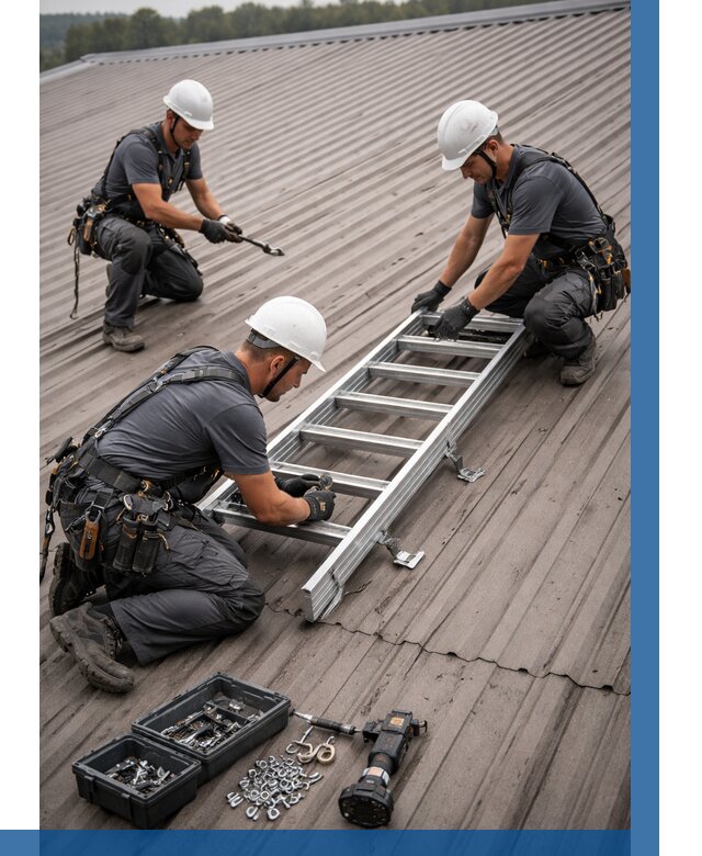 Монтаж кровельной лестницы в Уссурийске от 4640 р. | ВЫСОТНИК-Сср