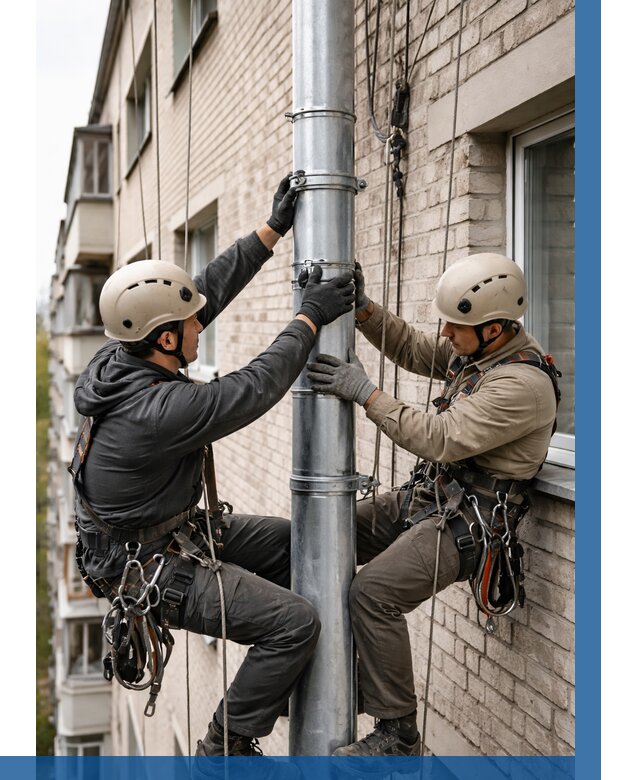 Замена водосточных труб в Уссурийске от 6702 р. | ВЫСОТНИК-Сср