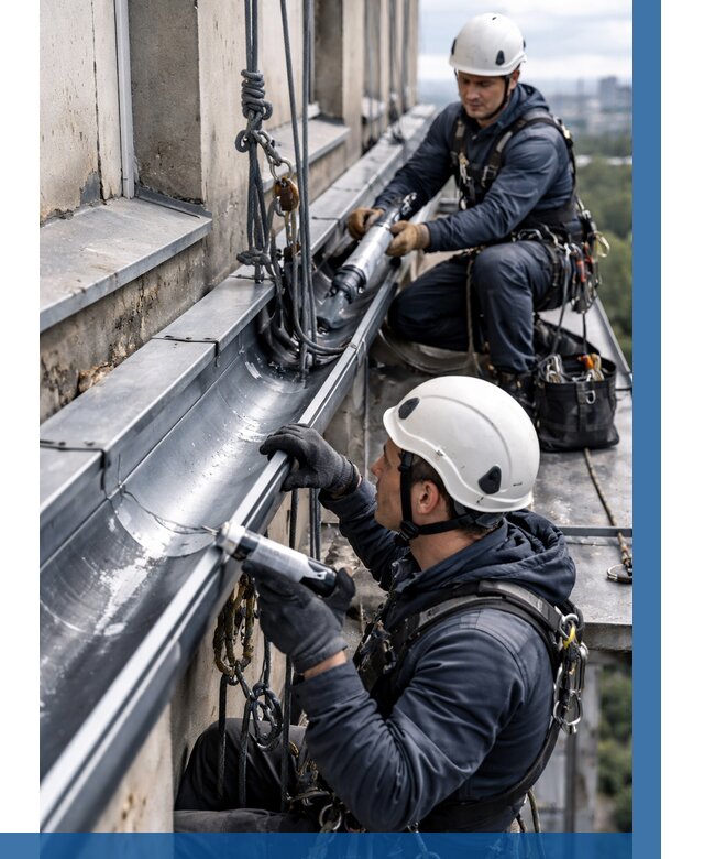 Ремонт водосточных желобов в Уссурийске от 6702 р. | ВЫСОТНИК-Сср