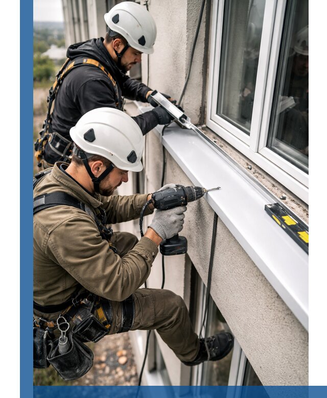 Профессиональный монтаж оконных отливов и отведения воды в Уссурийске