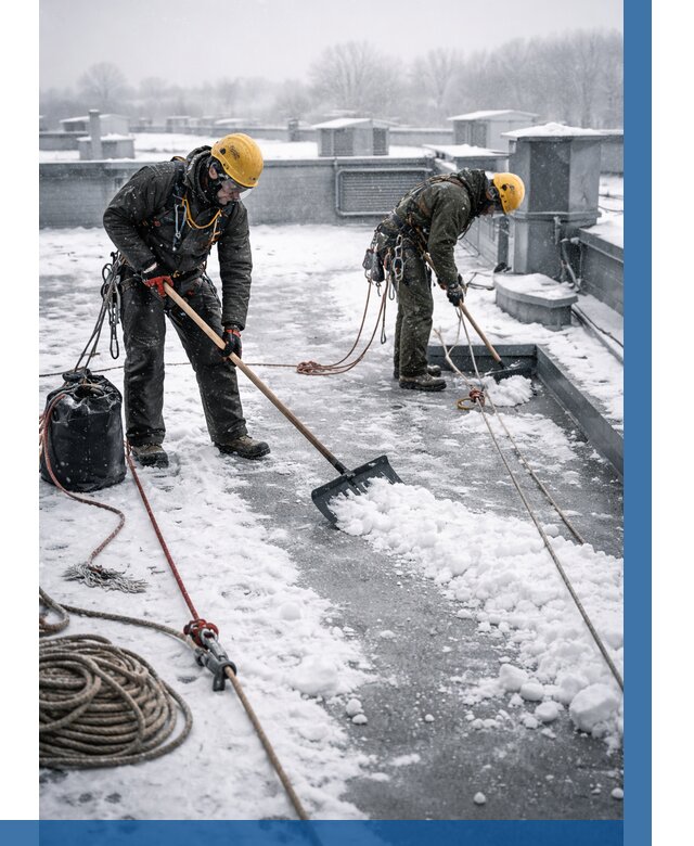 Очистка крыши от снега в Уссурийске от 7733 р. | ВЫСОТНИК-Сср