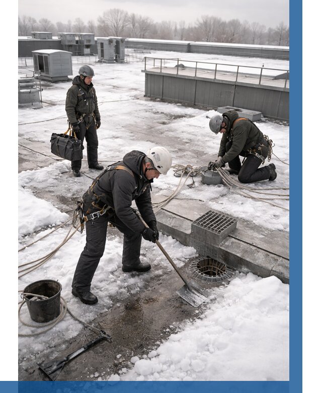 Абонентское обслуживание кровли зимой в Уссурийске от 8248 р. | ВЫСОТНИК-Сср