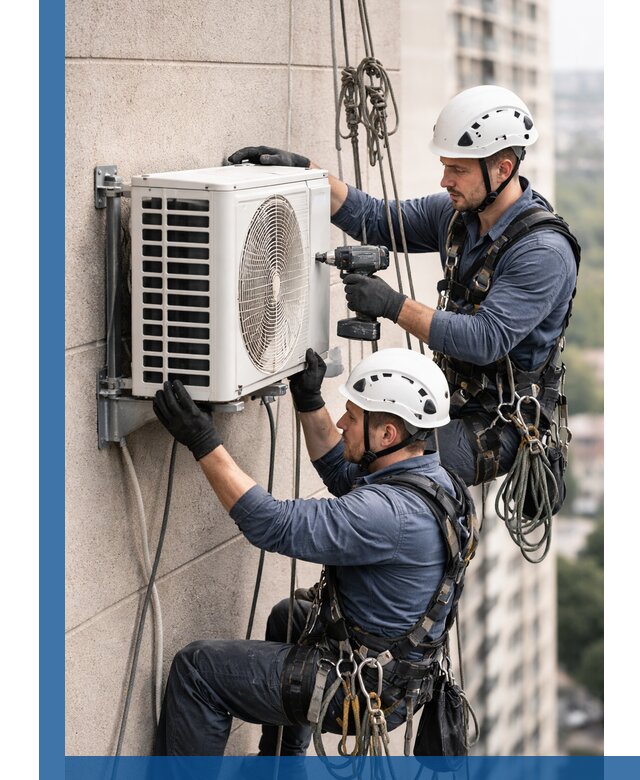 Монтаж внешнего блока кондиционера в Уссурийске установка и крепление