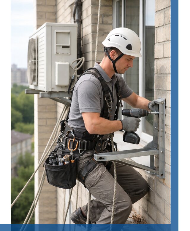 Установка кронштейнов кондиционера в Уссурийске от 3609 р. | ВЫСОТНИК-Сср