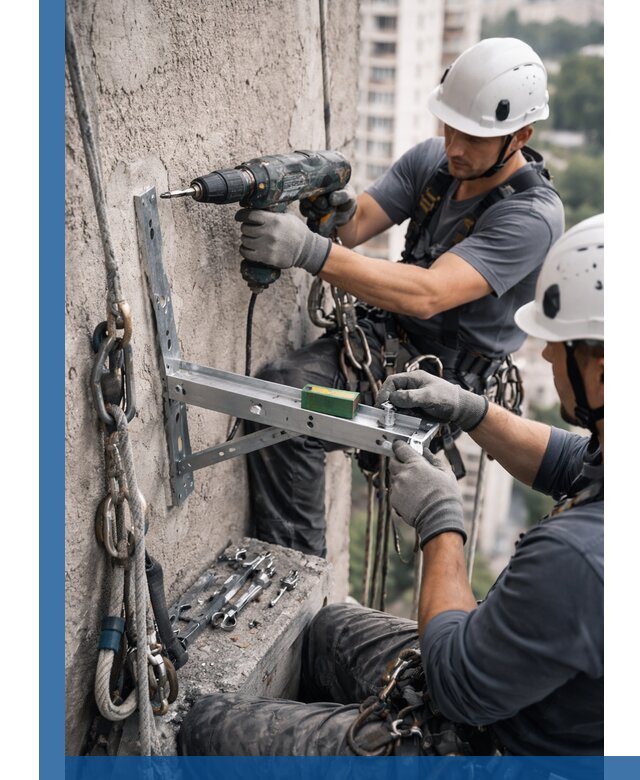 Установка кронштейнов кондиционера и крепежа в Уссурийске