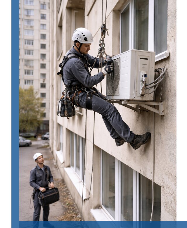 Демонтаж внешнего блока кондиционера в Уссурийске профессионально