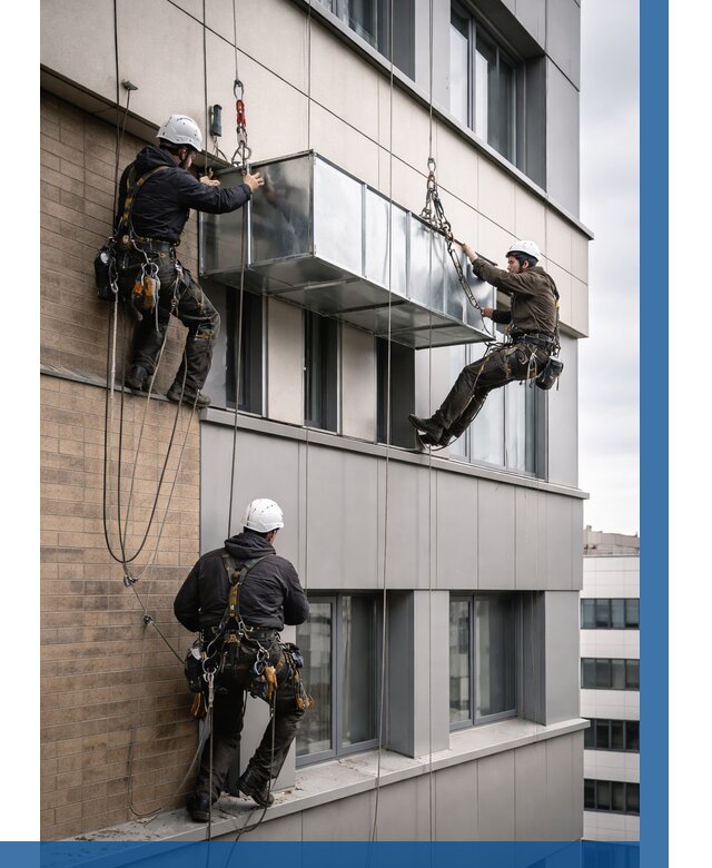 Монтаж воздуховодов на фасаде в Уссурийске от 1547 р. | ВЫСОТНИК-Сср