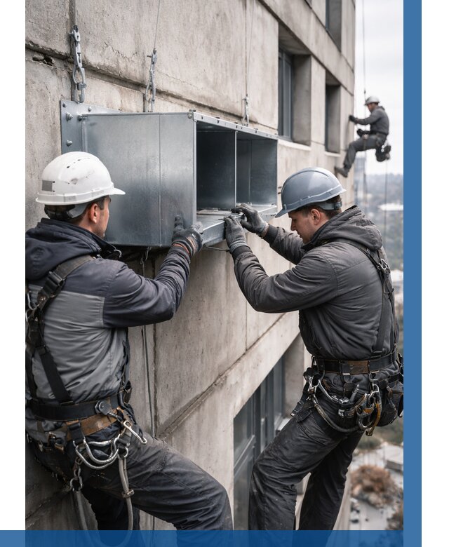 Монтаж вентиляционных коробов в Уссурийске от 3093 р. | ВЫСОТНИК-Сср