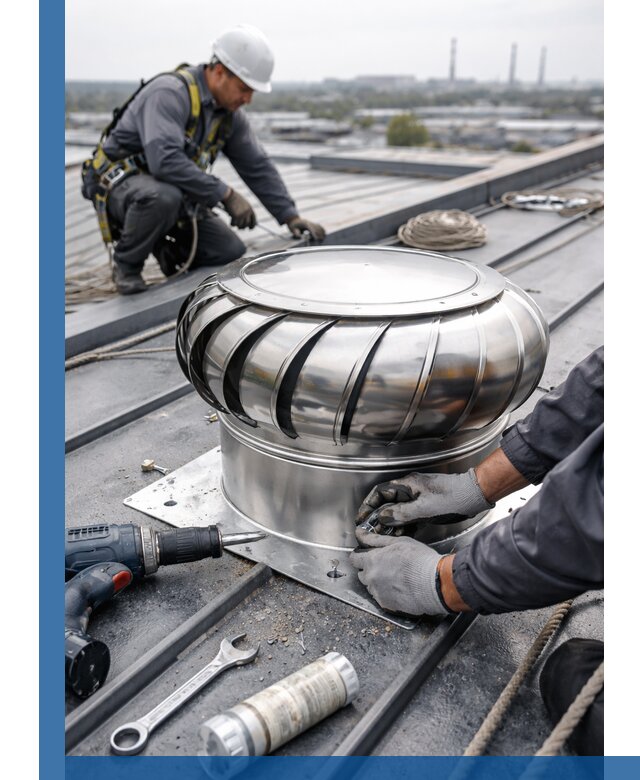 Установка дефлекторов на кровле в Уссурийске профессионально