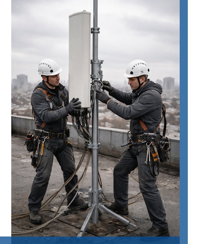 Монтаж антенн связи на крыше в Уссурийске от 8764 р. | ВЫСОТНИК-Сср