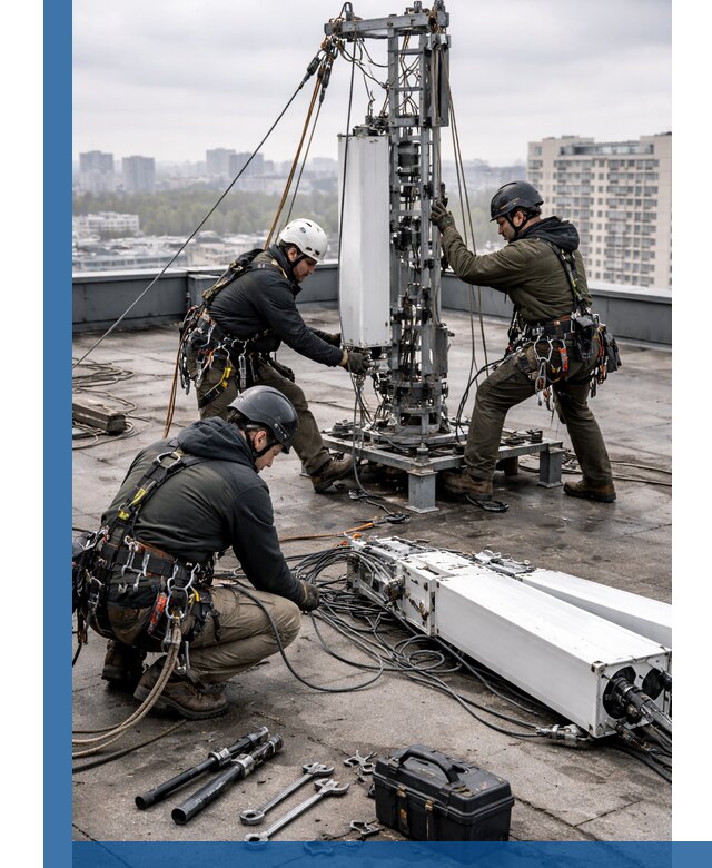 Демонтаж антенн на крыше зданий в Уссурийске с гарантией