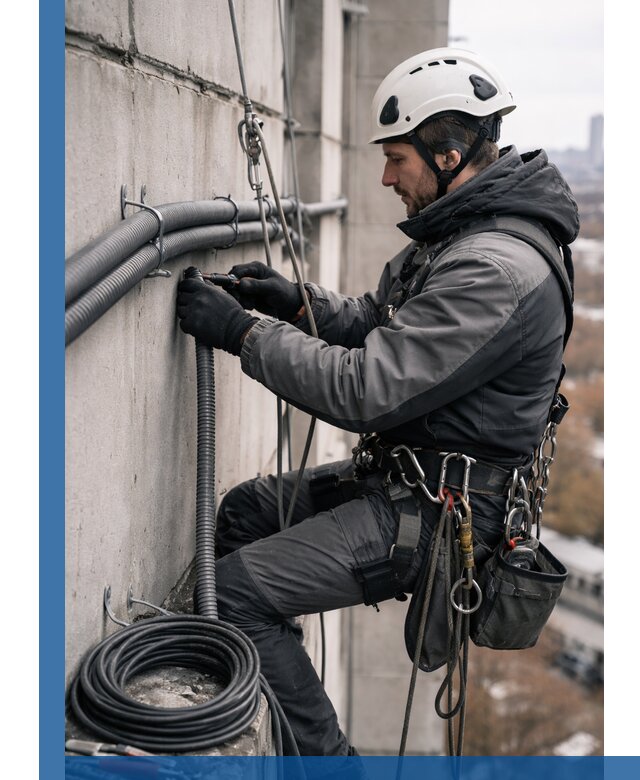 Профессиональный монтаж гофры для кабеля в Уссурийске с гарантией