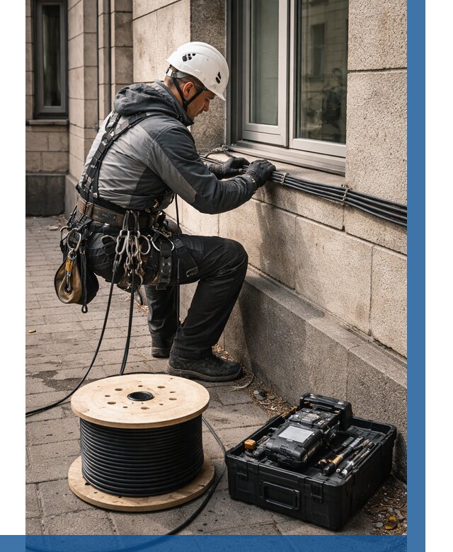 Прокладка оптоволоконного кабеля в Уссурийске от 825 р. | ВЫСОТНИК-Сср