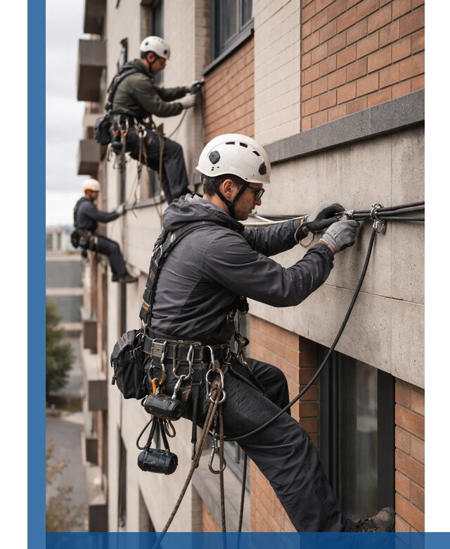 Крепление кабеля на фасаде монтаж и крепеж в Уссурийске