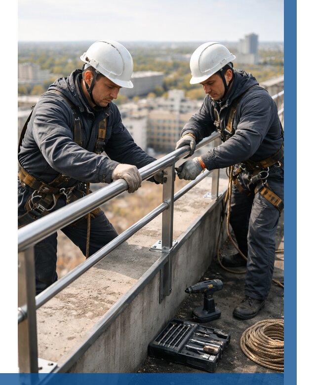 Монтаж перил на высоте в Уссурийске от 2578 р. | ВЫСОТНИК-Сср