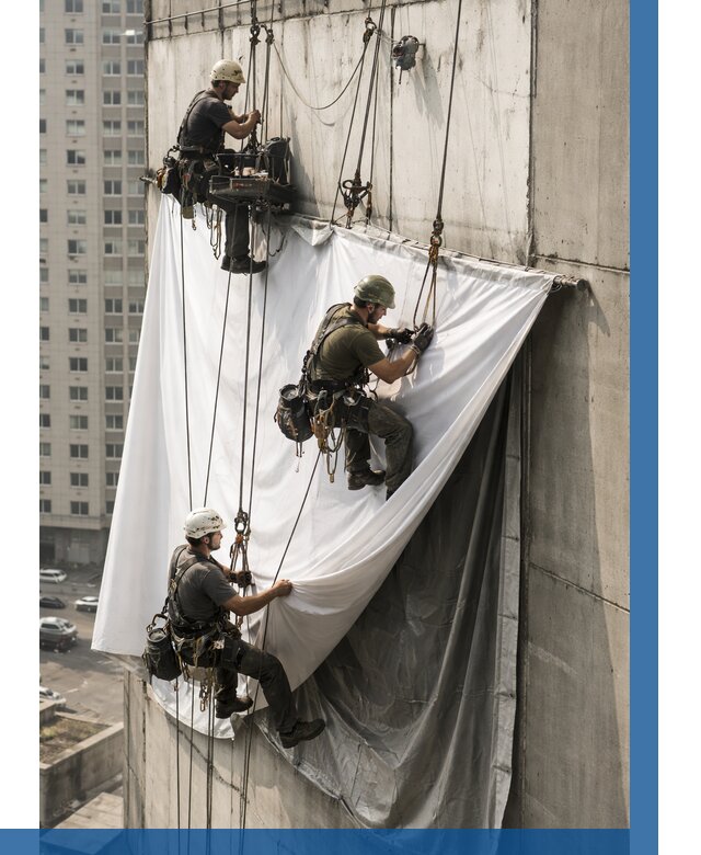Замена баннерного полотна в Уссурийске от 6702 р. | ВЫСОТНИК-Сср—заказать