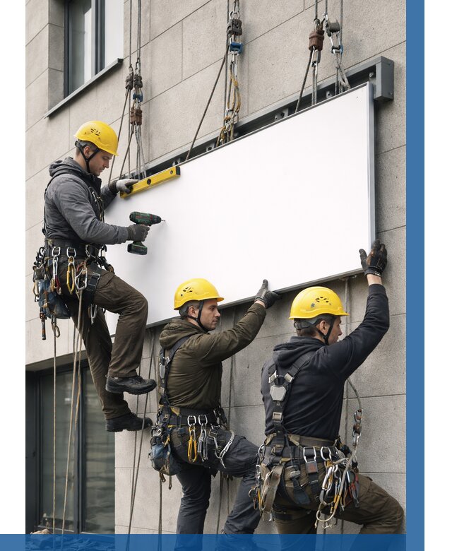 Монтаж рекламной вывески в Уссурийске от 8248 р. | ВЫСОТНИК-Сср